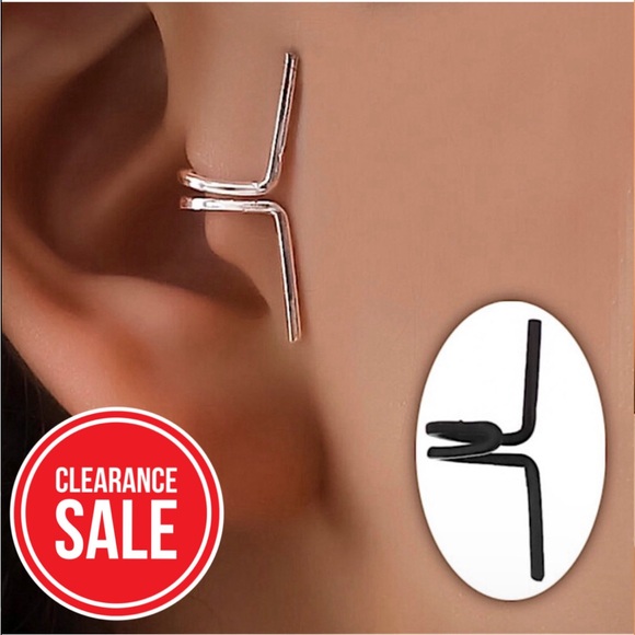 Jewelry - 🔴𝟭𝟬/$𝟮𝟱🔴NEW Black Simple Wrap Earring